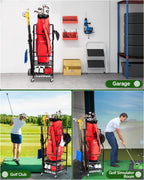 Fhxzh Golf Bag Storage Rack For Garage, Organizer Stand For Golf Accessories And Equipment, Golf Club, Shed, Basement