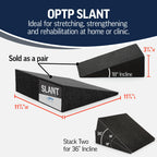 Optp Slant (Pair) - Foam Wedge Incline Slant Boards - Stretching Equipment For Calf And Ankle Rehabilitation - Foot Wedges For E