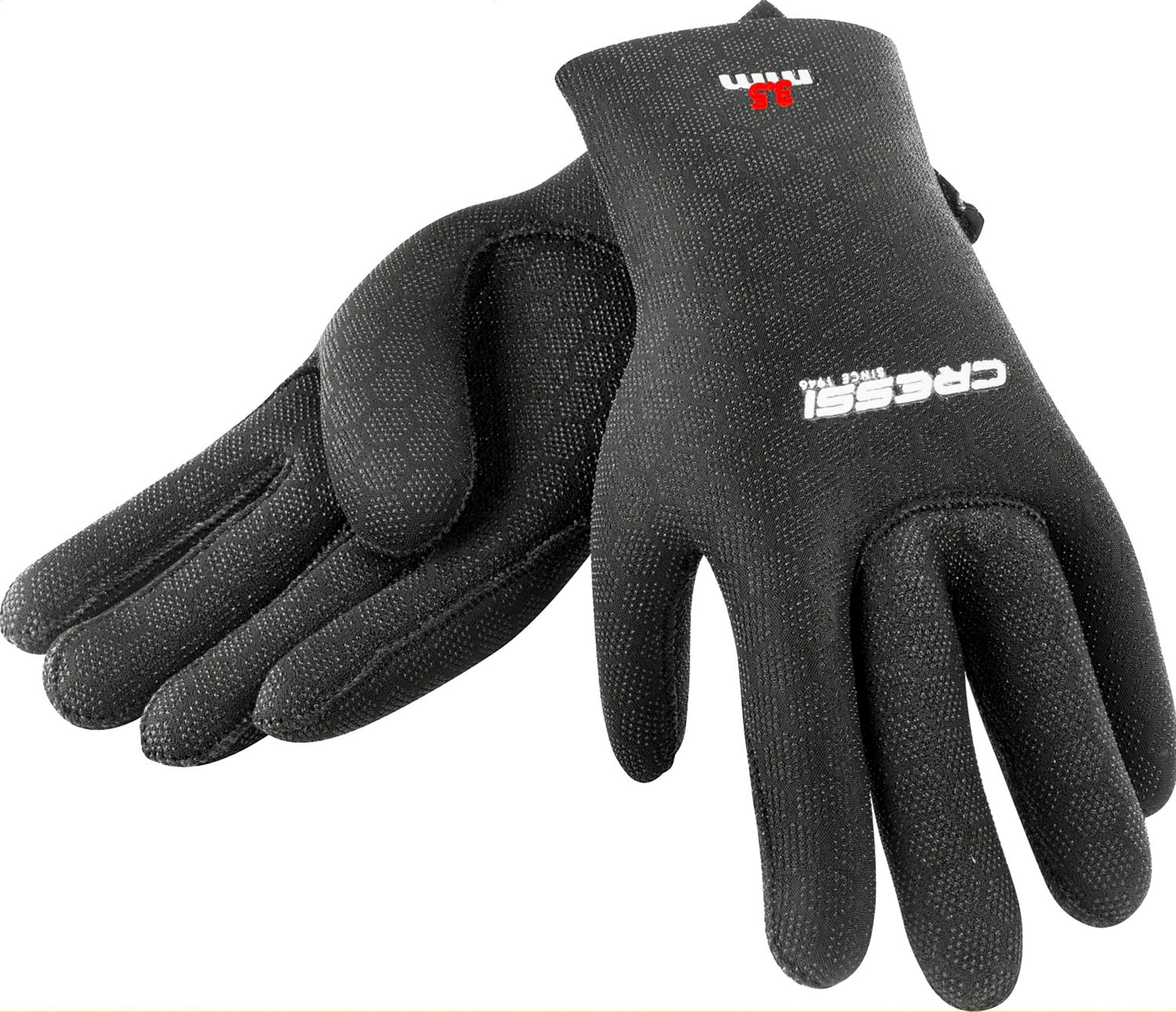 Cressi High-Stretch Diving Gloves, Black, 3.5 mm, M