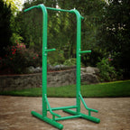 Stamina Outdoor Fitness Power Tower Dip Bar - Pull Up Bar Station With Smart Workout App - Dip Bars For Home Workout - Up To 300