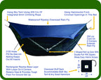 Hammock Bliss Sky Tent 2 - A Revolutionary 2 Person Hammock Tent - Waterproof And Bug Proof Hanging Tent Provides Spacious And C