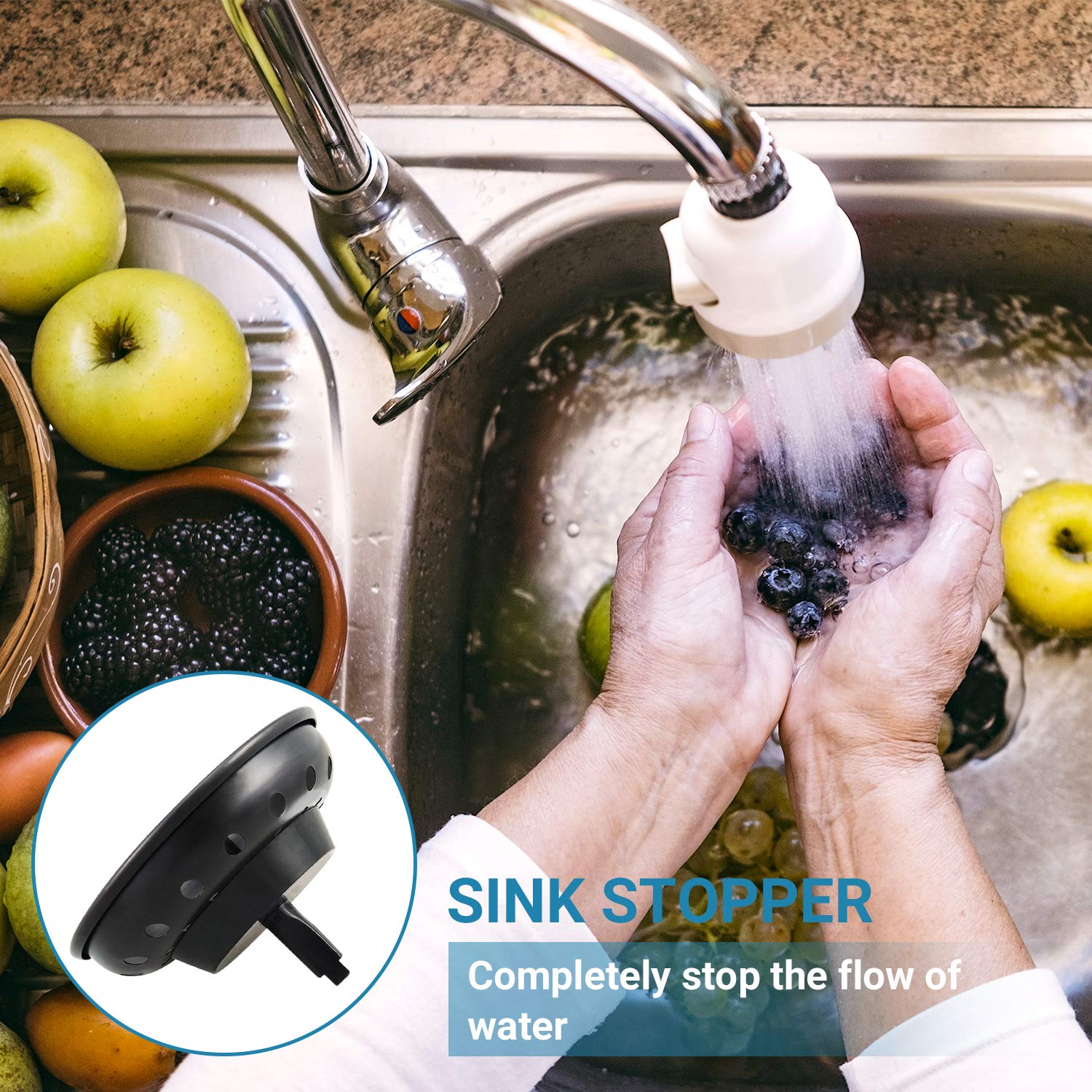 Kone Kitchen Sink Stopper And Strainer 2 Pack Oil Rubbed Bronze Sink Basket Strainer Replacement For Standard 3-12 Inch Drain, S