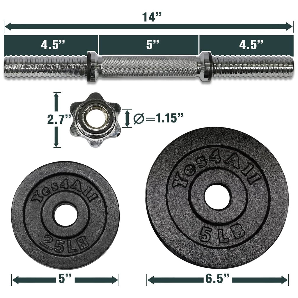 Yes4All Adjustable Dumbbell 40.02 Lbs