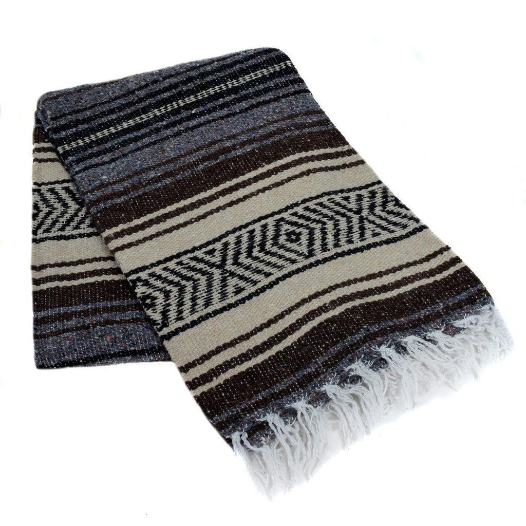 La Montana Mexican Blankets And Throws, 10 Pack, 74X50 - Made In Mexico, Lightweight Yoga Blanket For Schools, Studios, Outdoors