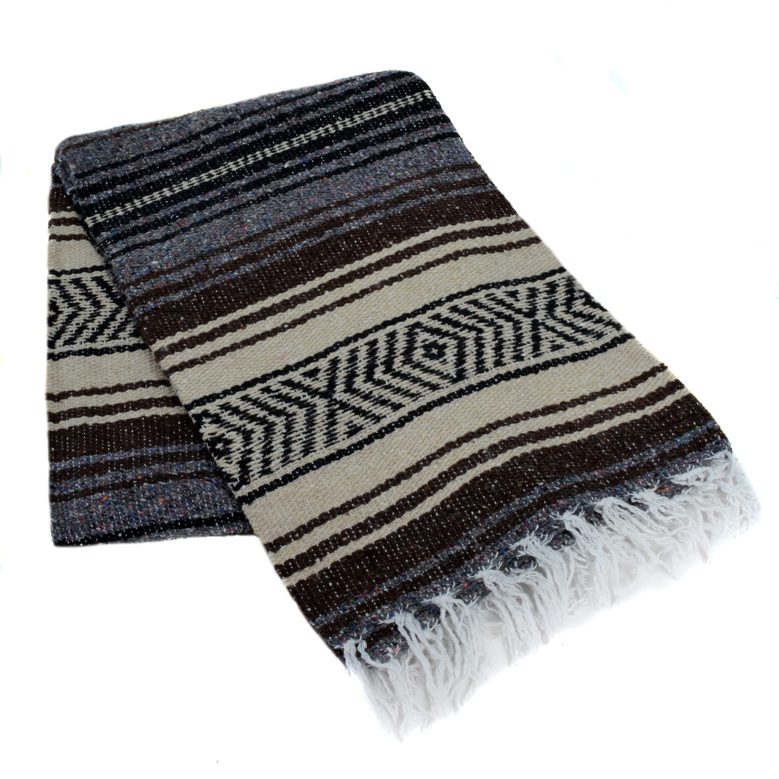 La Montana Mexican Blankets And Throws, 10 Pack, 74X50 - Made In Mexico, Lightweight Yoga Blanket For Schools, Studios, Outdoors