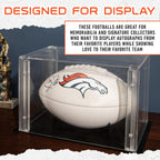 Franklin Sports Nfl Denver Broncos Autograph Football - Official Size White Panel Souvenir Football For Autographs + Signatures