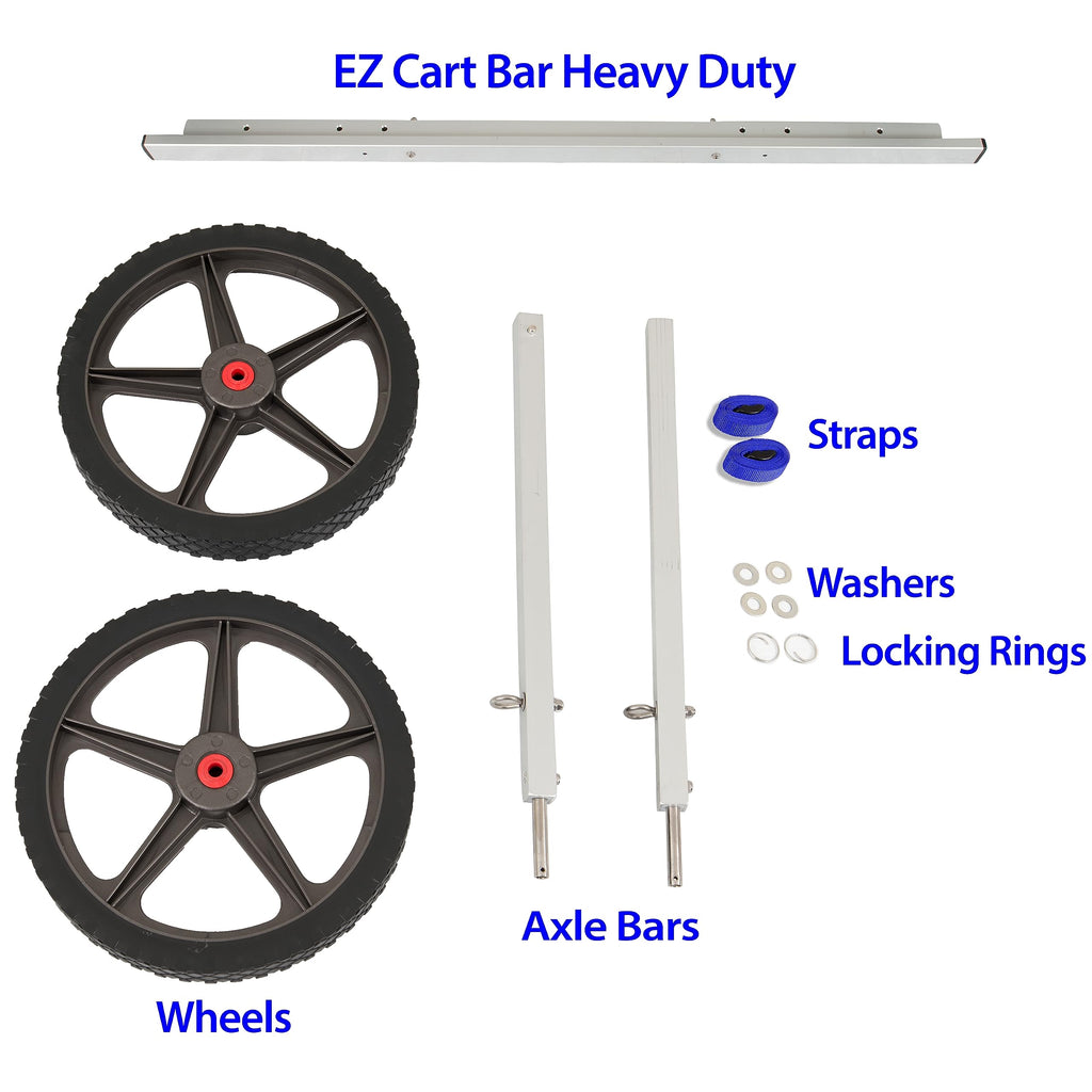 Sea Eagle Ez Cart - Chart Wheel System For Boats And Kayaks (Wide Heavy Duty Ez Cart)