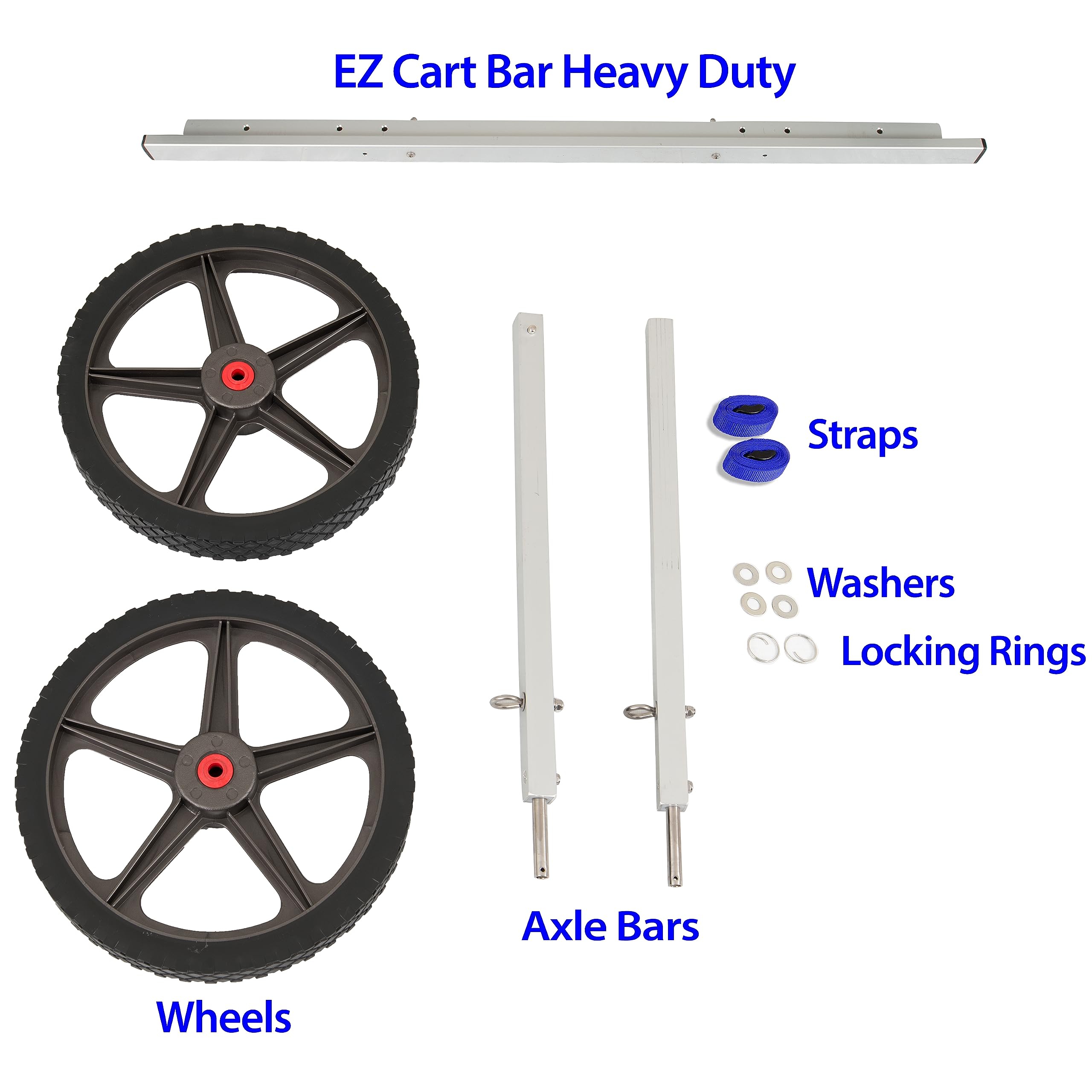 Sea Eagle Ez Cart - Chart Wheel System For Boats And Kayaks (Wide Heavy Duty Ez Cart)