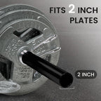 Fitvids Olympic Bar For Weightlifting And Power Lifting Barbell, 700-Pound Capacity, (6 Feet, Black