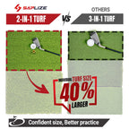 Saplize 23'' X 16'' Foldable Golf Hitting Mat, 2-In-1 Golf Turf Grass Mat, Rough And Fairway For Hitting, Chipping And Putting G
