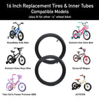 (Combo Set-2) Calpalmy 16'' X 1.75/1.95'' Kids Bike Replacement Tires And Inner Tubes Set - 2 Tires And 2 Inner Tubes Compatible