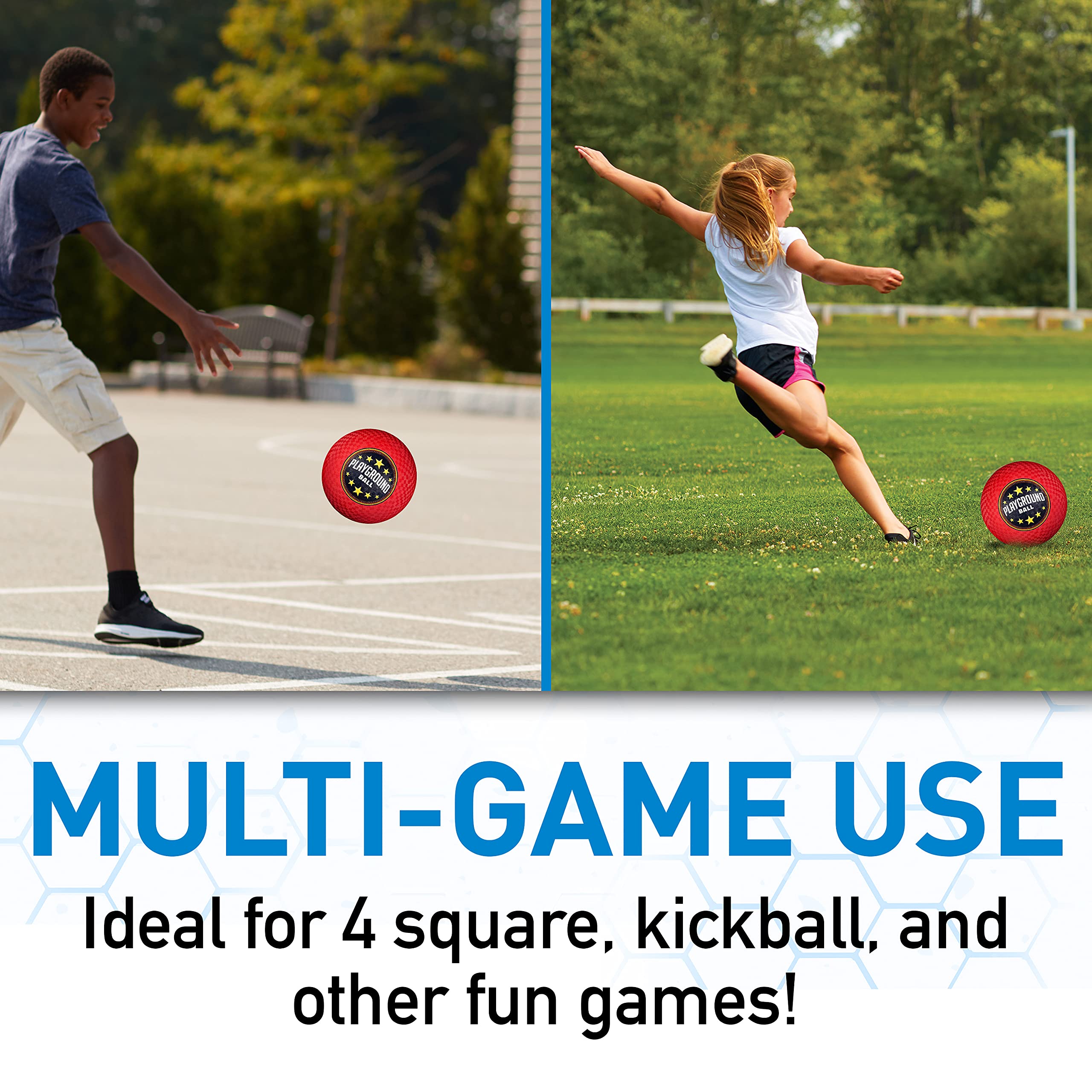 Franklin Sports Playground Balls - Rubber Kickballs And Playground Balls For Kids - Great For Dodgeball, Kickball, And Schoolyar