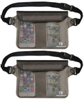 Freegrace Waterproof Pouches Set with Waist Strap - Keep Your Phone and Valuables Dry and Safe - Waterproof Dry Bags for Boating