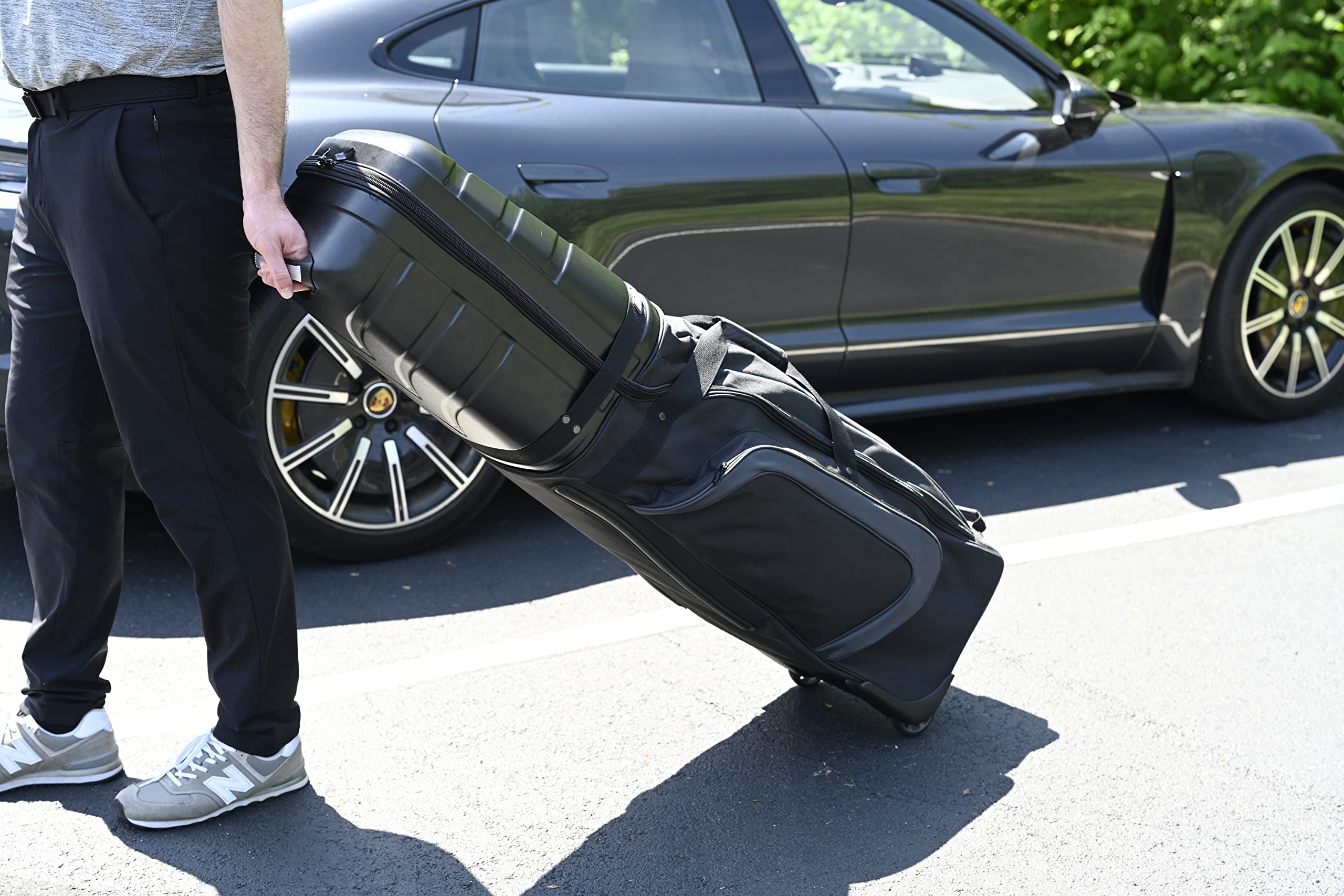 Bag Boy T-10 Hard Shell Top Golf Travel Cover For Airlines, Foam Padding, Lockable Full Wrap-Around Zipper, In-Line Skate Wheels