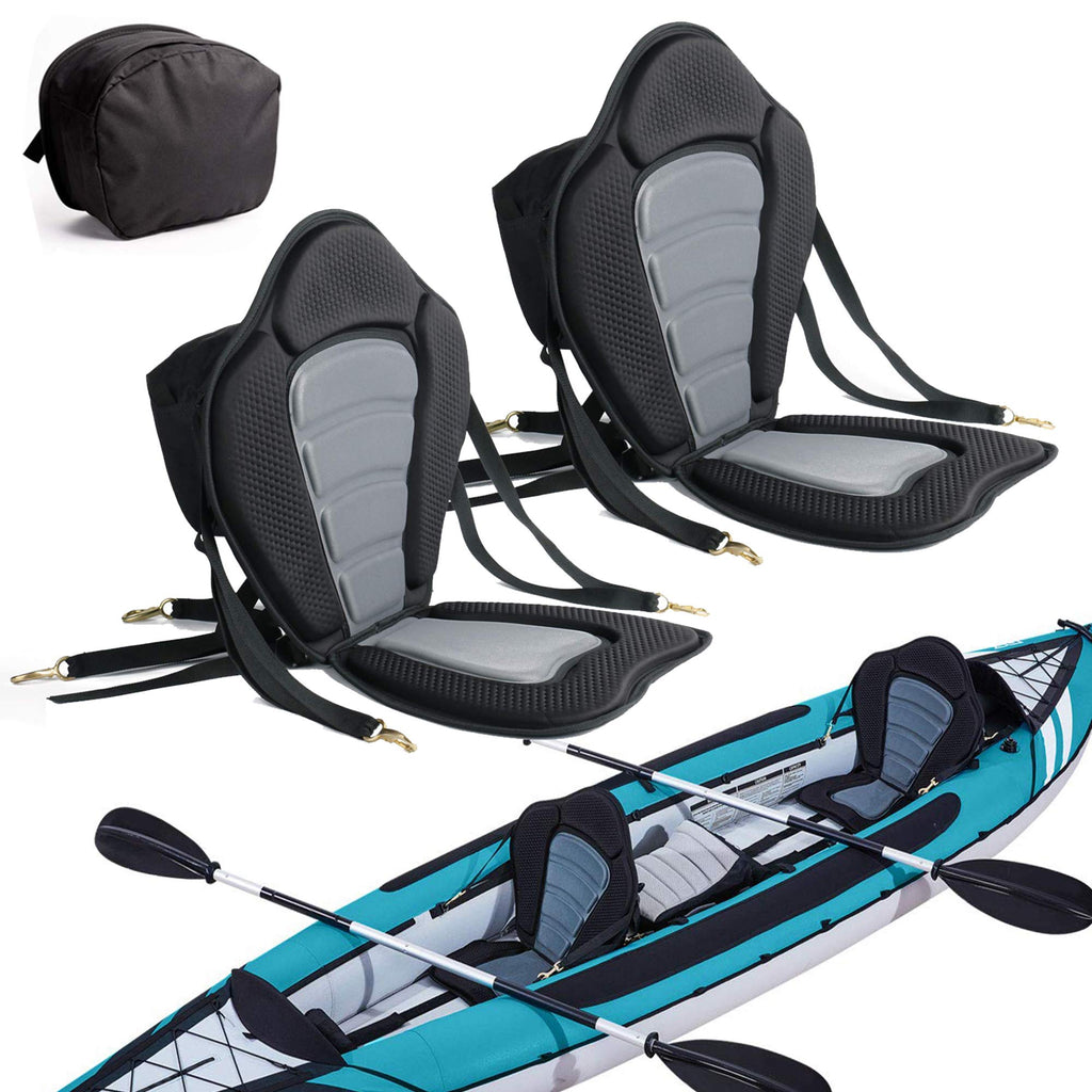 2 Pack Of Kayak Seat Deluxe Padded Canoe Backrest Seat Sit On Top Cushioned Back Support Sup Paddle Board Seats With Detachable 
