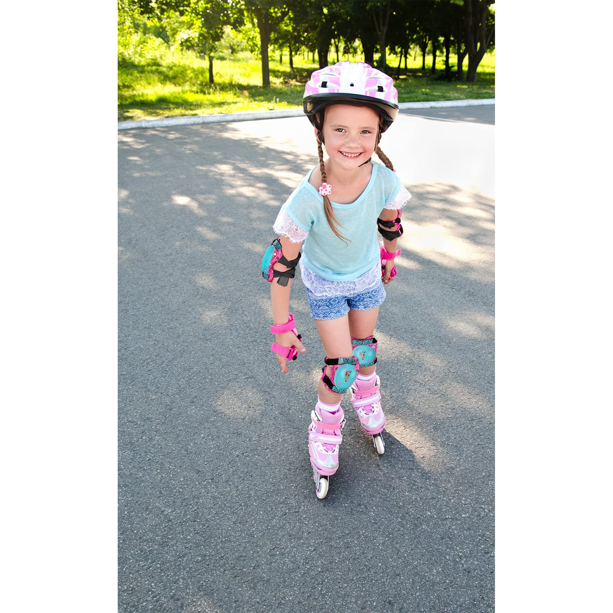 Lol Surprise Signature Series Protective Knee Pads & Elbow Pads For Kids Bike, For Ages 3+, Pink