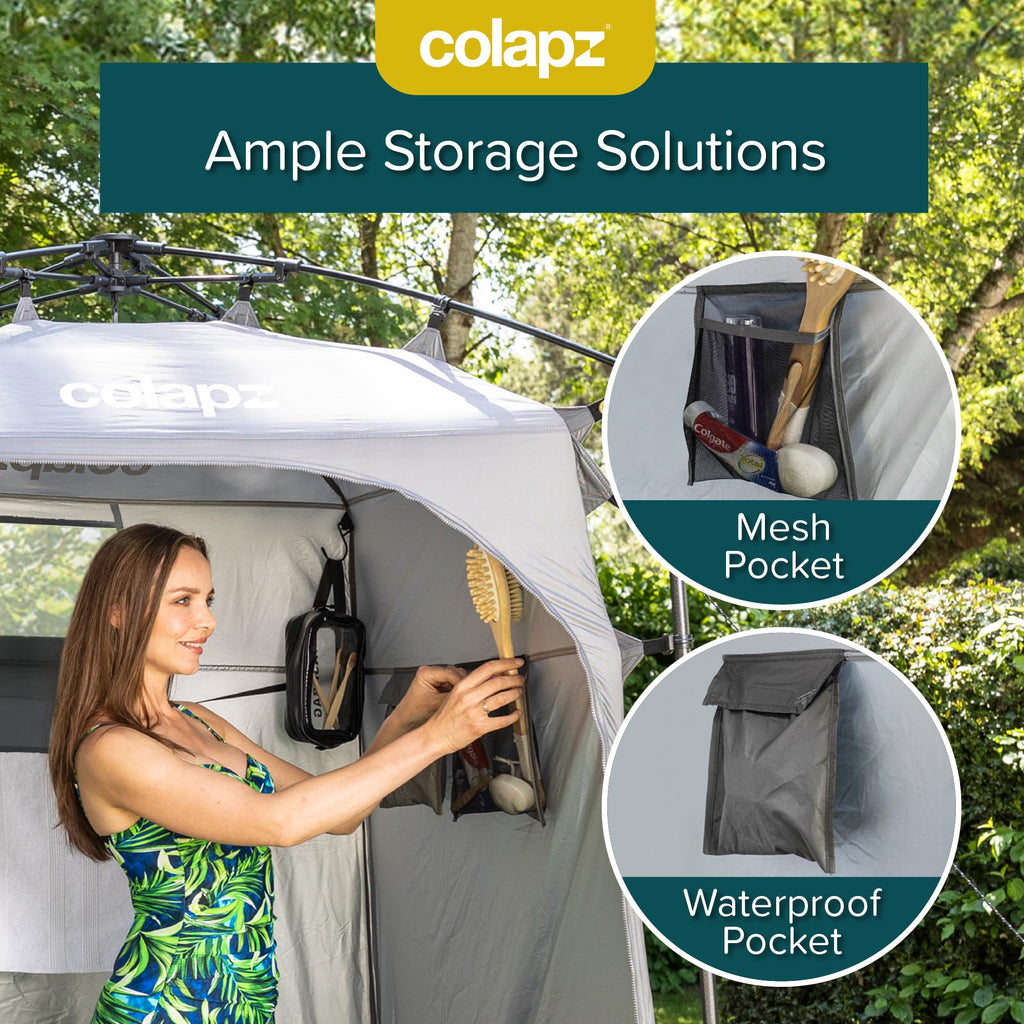 Colapz Camping Shower Tent And Pop Up Toilet Tent - Additional Camping Storage Tall Tent - Privacy Beach Tents Shelters Pop Up -