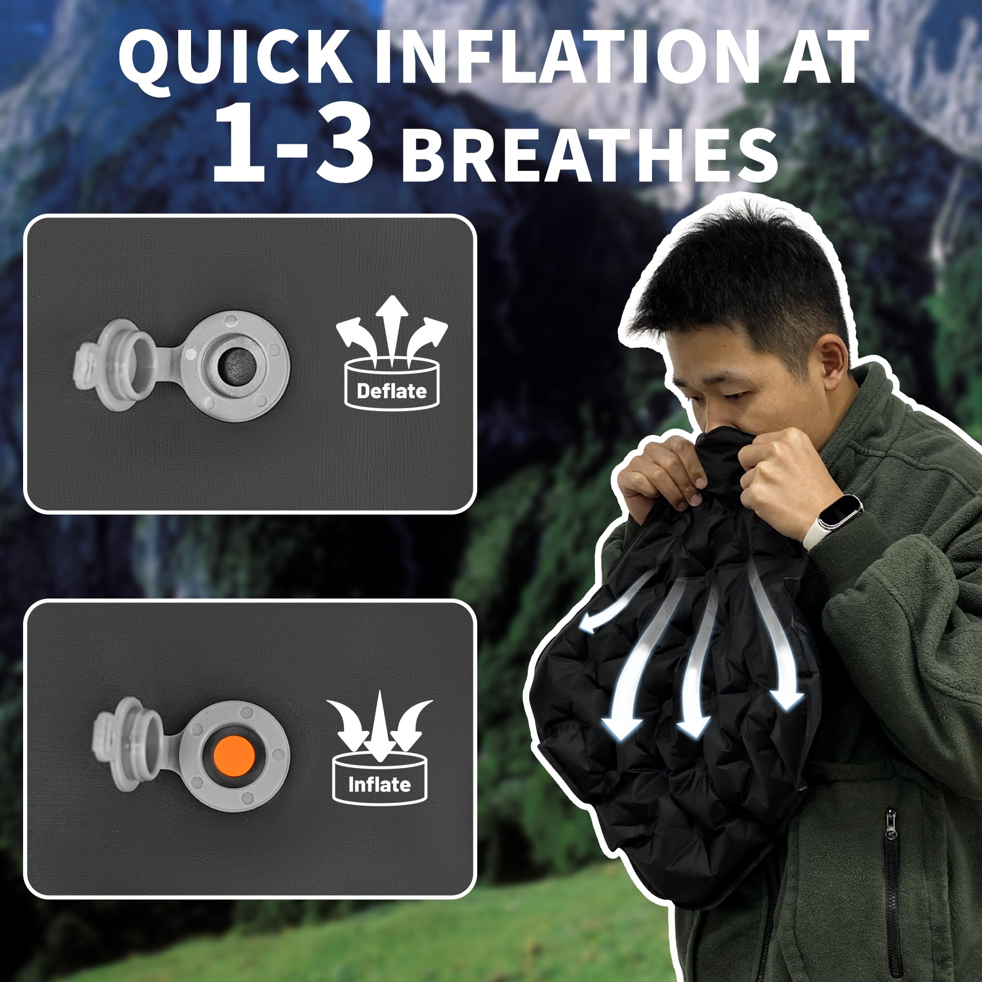 Yeekoro Inflatable Seat Cushion, Lightweight Camping Sitting Pad With Repair Cloths, Waterproof Air Seat, Portable For Climbing