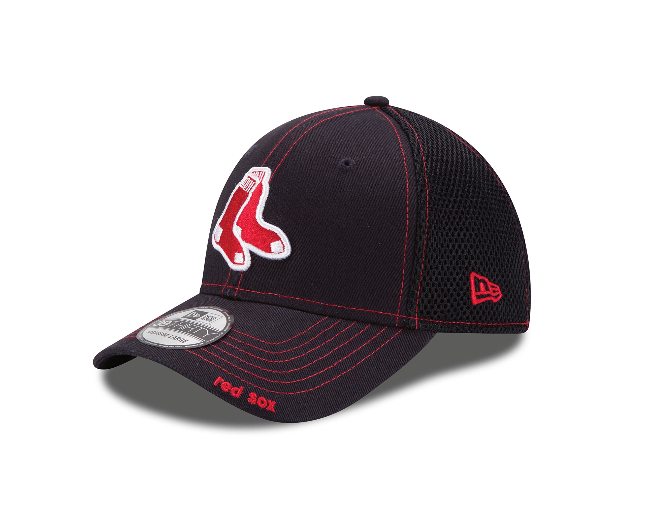 New Era MLB Boston Red Sox NEO 39Thirty Stretch Fit Cap, Navy, Small/Medium