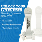 Gibson Athletic Single Buckle Just Right Uneven Bar Grips, Gymnastics, Girls, White, Small