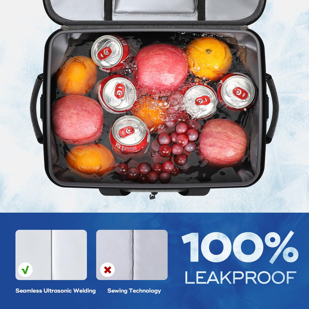 Maelstrom Soft Sided Cooler Bag, 30 Can Collapsible Insulated Ice Chest With Quick Access Flip-Top Lid, Large Leakproof Camping