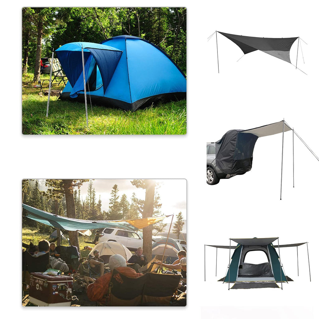 Komclub Telescoping Tent Poles Adjustable Tarp Poles Camping Stainless Steel Lightweight Tent Poles For Trap Sun Sails Canopy Aw