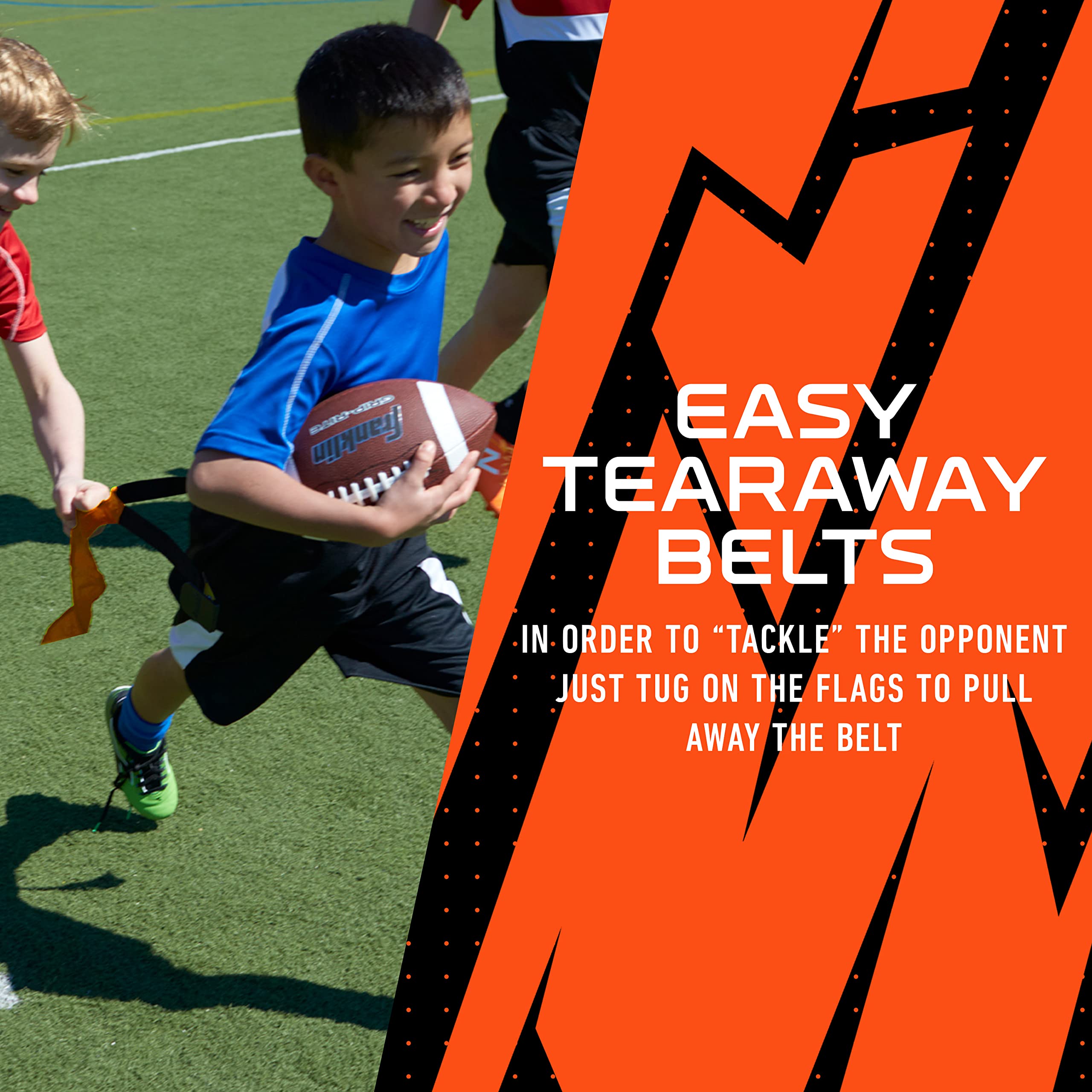 Franklin Sports Nfl Cincinnati Bengals Flag Football Sets - Nfl Team Flag Football Belts And Flags - Flag Football Equipment For