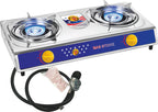 Vivicreate 2 Burner Propane Gas Stove Outdoor Cooking Portable Double Burner Propane Cooktop Burners For Camping Bbq Patio Fryin