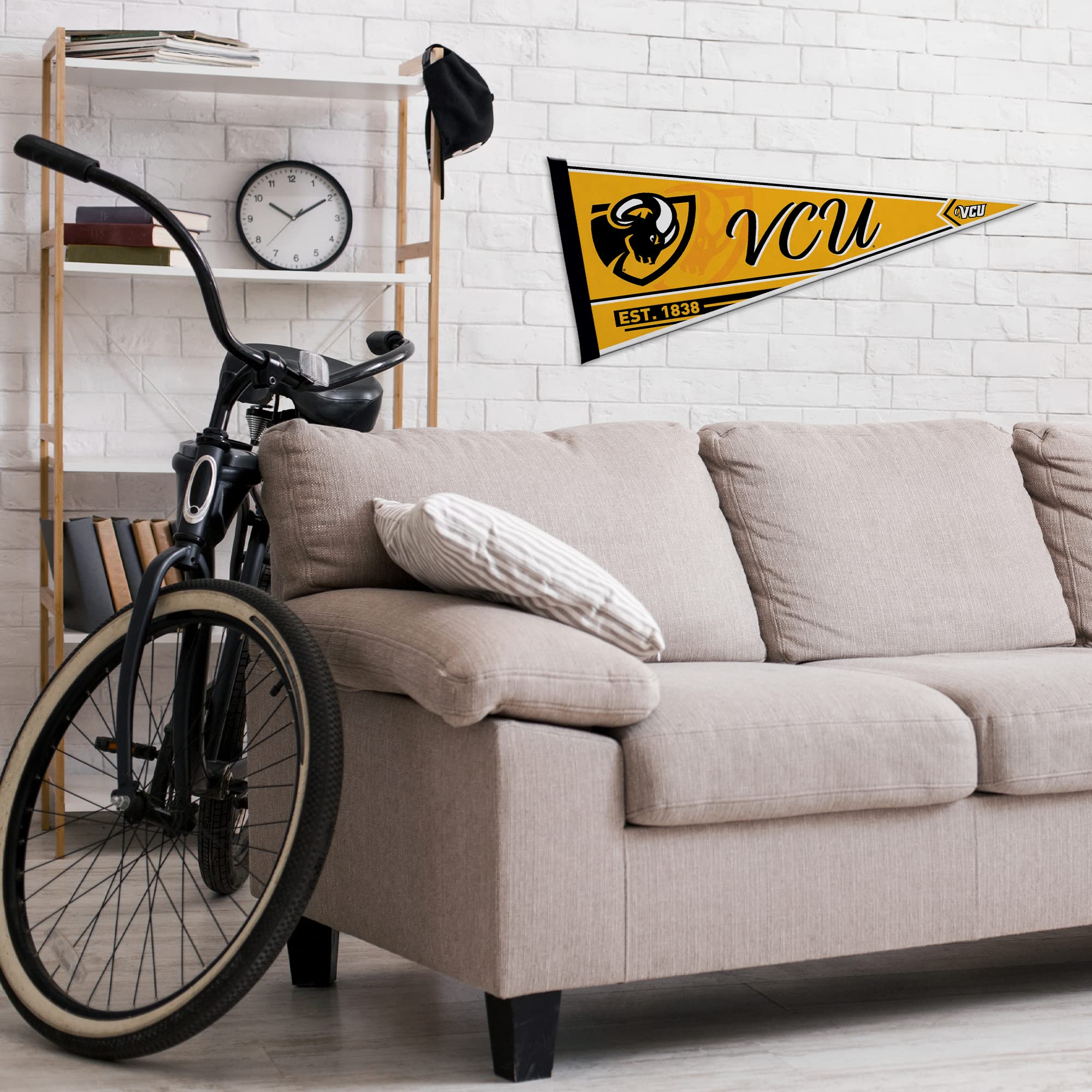 Rico Industries Ncaa Virginia Commonwealth Rams Classic 12'' X 30'' Felt Wall D  Cor Pennant - Great For Home/Bed Room/Man Cave