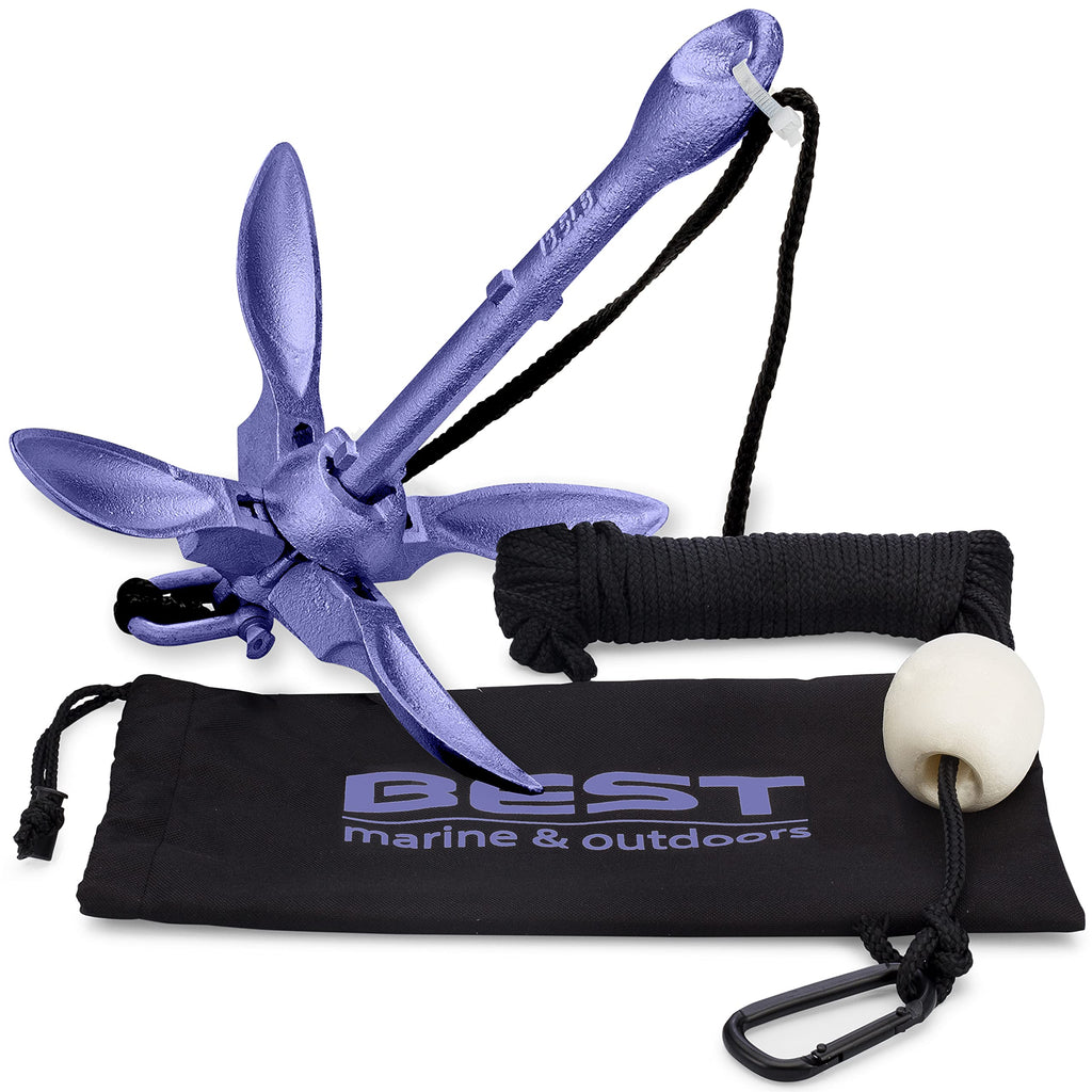 Best Marine And Outdoors Kayak Anchor, 3.5 Pound Anchor System Kit For Kayaks, Canoes, Sup Paddle Boards & Jet Skis, Fishing, Bo