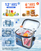 Soft-Sided Cooler Bag, 7/16/30 Can Portable Ice Chest Box, Waterproof, Leak-Proof, Insulated Cooler For Lunch, Beach, Drink, Bev
