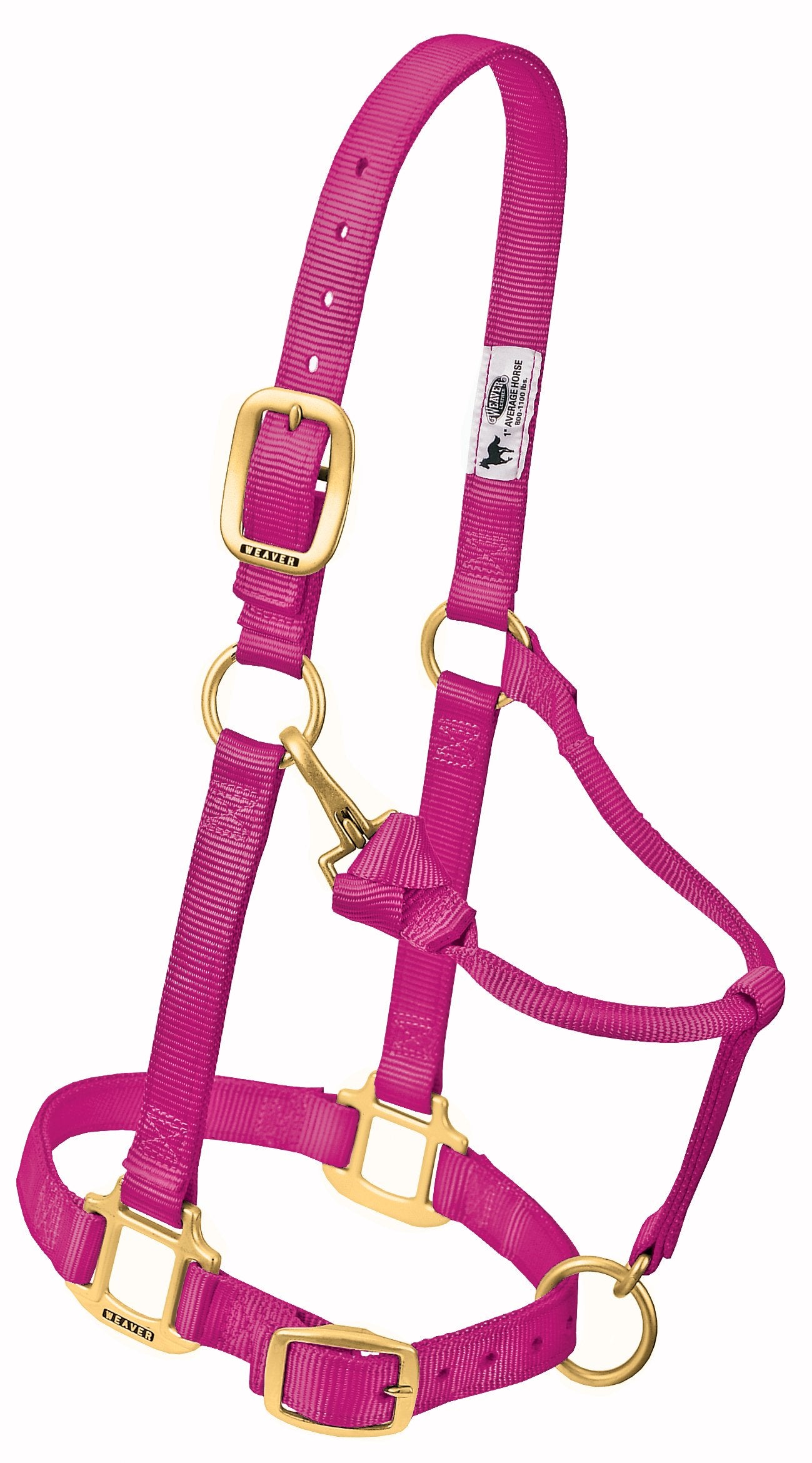 Weaver Leather Original Adjustable Chin And Throat Snap Halter L Raspberry