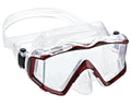 Phantom Aquatics Panoramic Scuba Snorkeling Dive Mask, Red