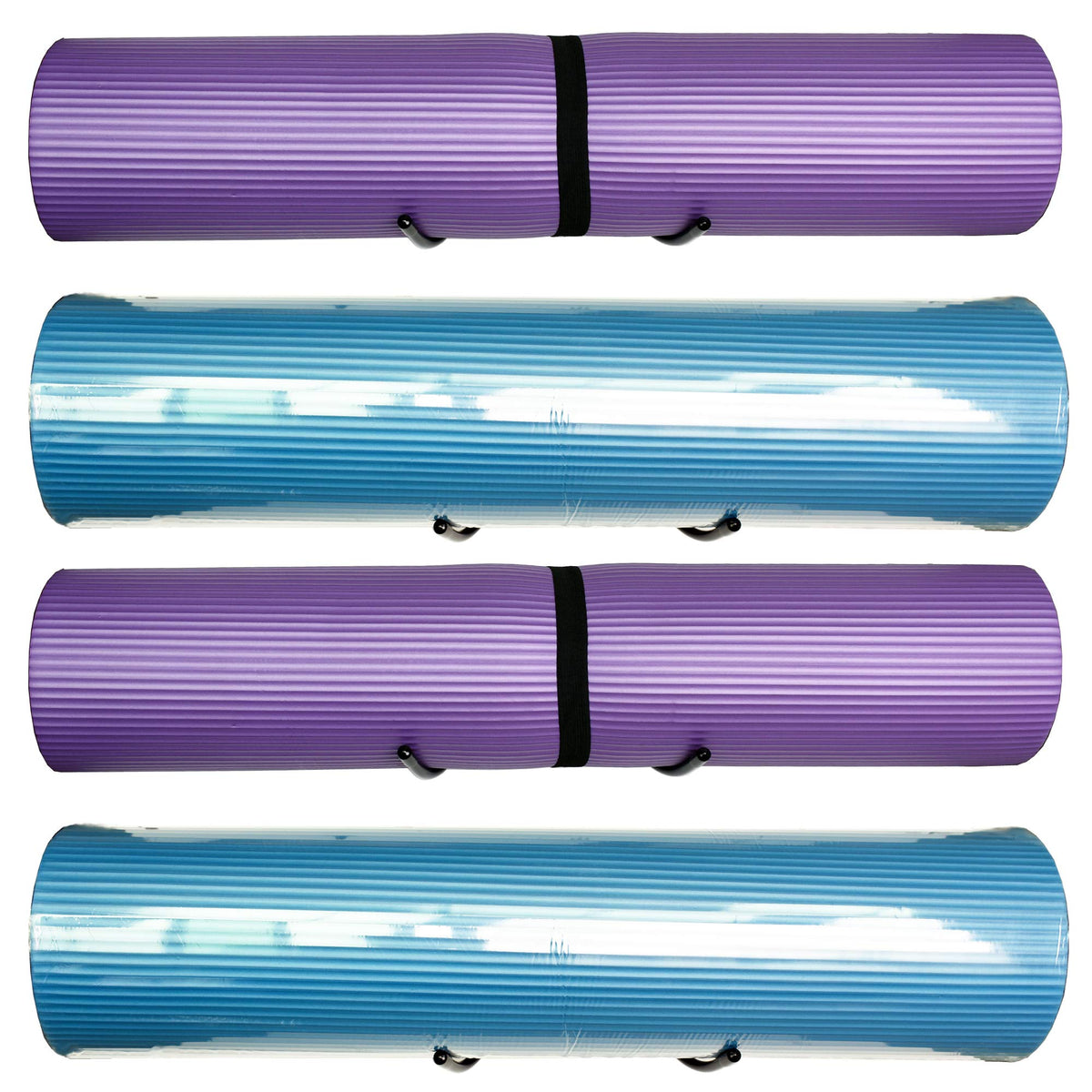 YYST Yoga Mat Foam Rollers Wall Rack Wall Storage Mount Wall Holder Storage Shelf for Foam Rollers and Yoga Mat, Up to 8 Inch Di