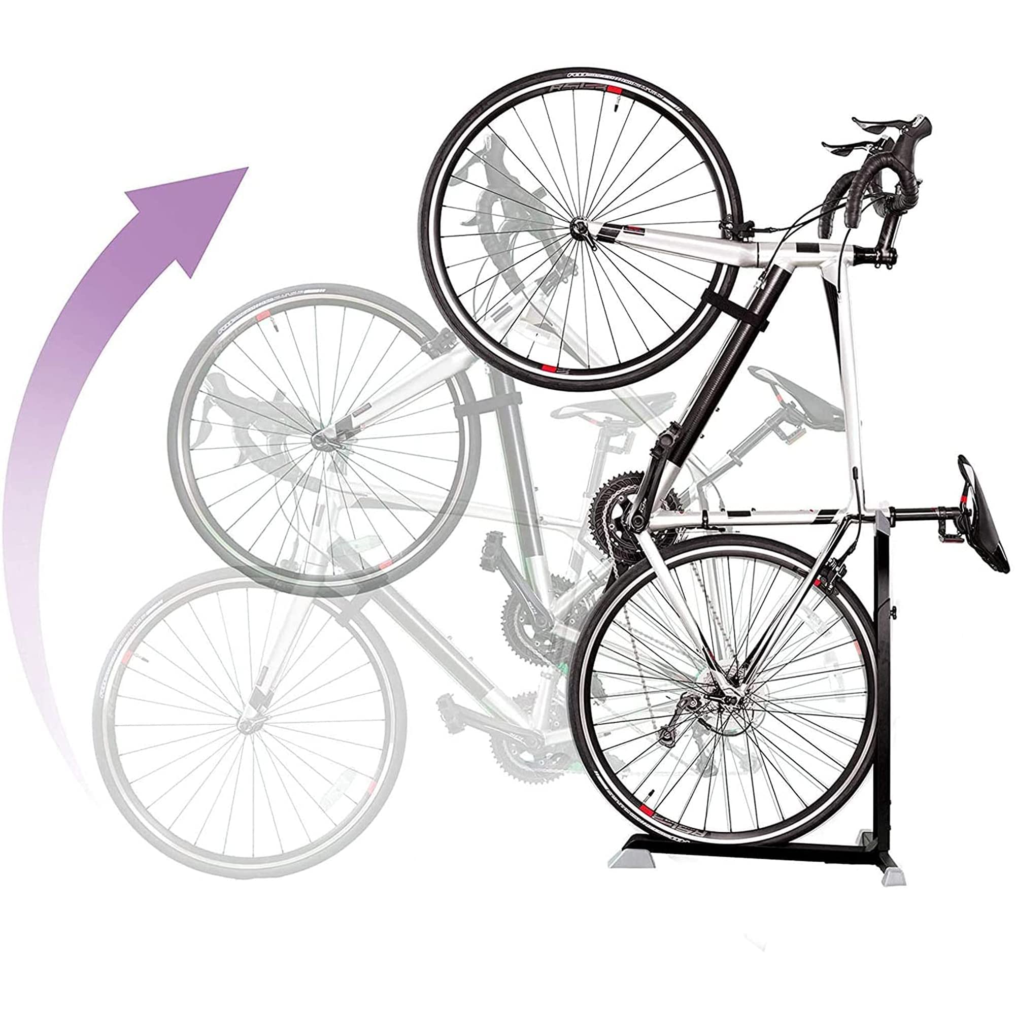 Bike Nook Bike Stand & Vertical Storage Rack - The Original Vertical Bicycle Floor Stand for Garage Storage, Indoor and Outdoor 