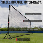 Trigon Sports Soccer Rebounder Net, 6 x 12 Bounce Back Net Soccer Goals for Backyard, Easy Setup, Kick Back Trainer for Passing,