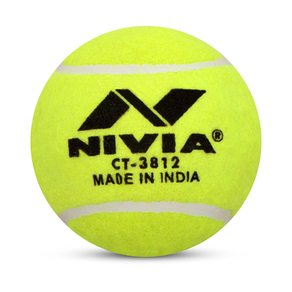 Nivia Heavy Tennis Ball Cricket Ball (Pack Of 6), Yellow