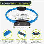 Prosourcefit Pilates Resistance Ring 14 Dual Grip Handles For Toning And Fitness-Blue