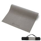 Primasole Yoga Mat With Carry Strap For Yoga Pilates Fitness And Floor Workout At Home And Gym 1/4 Thick (Earth Brown Gray Color