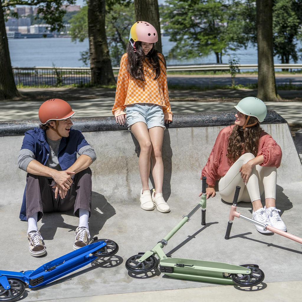 Jetson Hex 2-Wheel Kick Scooter, Sturdy Wide Deck, Rear Brake, Easy-Folding Mechanism, Kickstand, Ages 8+ Pink, JHEX-RGD