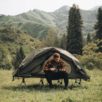 Night Cat Camping Cot Tent - Waterproof 1-Person Off-Ground Combo Cot Bed For Adults Portable Easy Set-Up Tent