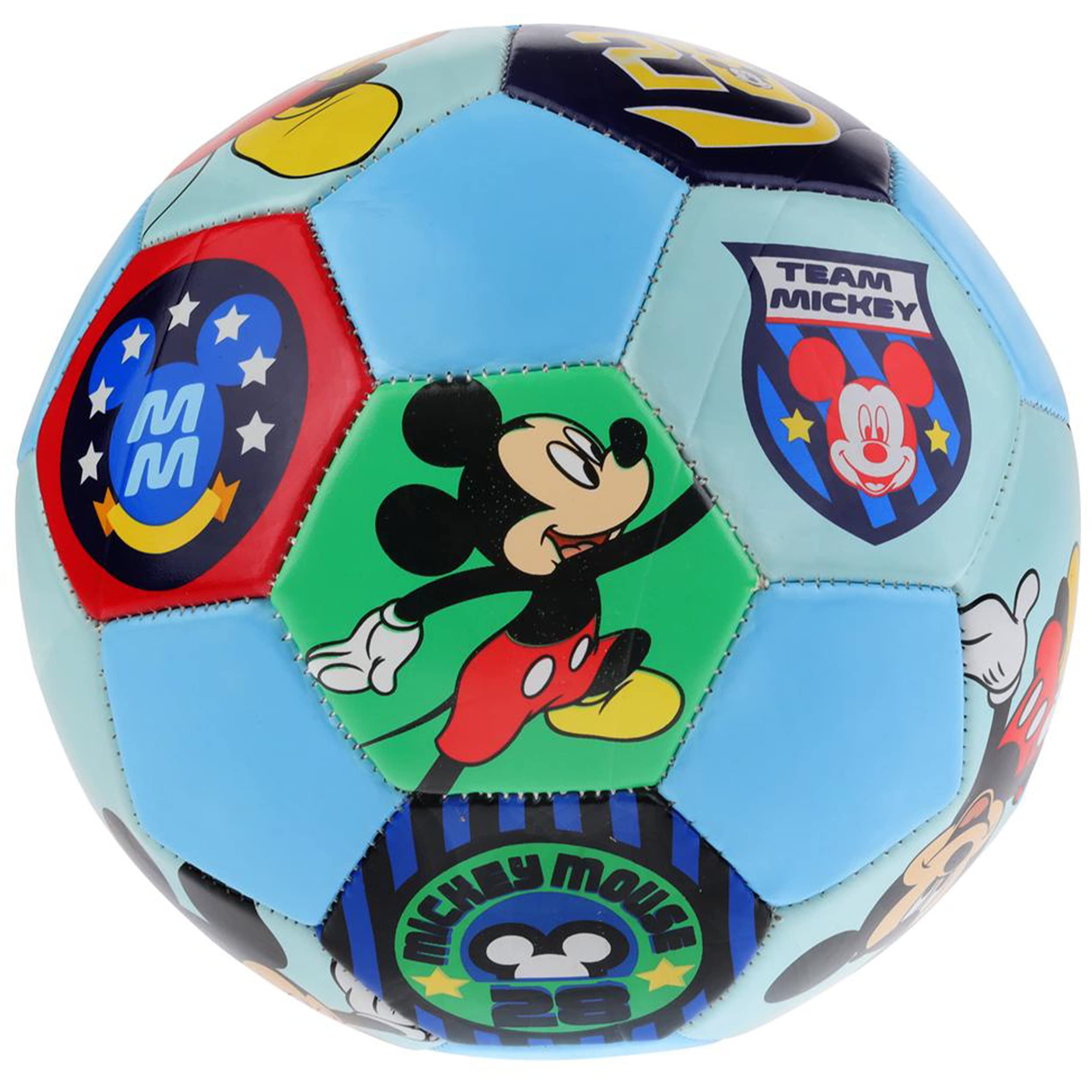 Disney Mickey Mouse Soccer Ball, Team Mickey Youth Kids Mini Soccer Ball, Blue, Size 3