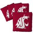 YouTheFan Officially-Licensed NCAA Washington State Cougars Set of 4 Cornhole Bags - All Weather Regulation 6    x 6    Size - 1