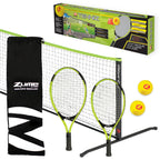 Zume Games Portable, Instant Tennis Set Includes Two Rackets, Two Balls, Net, And Carrying Case