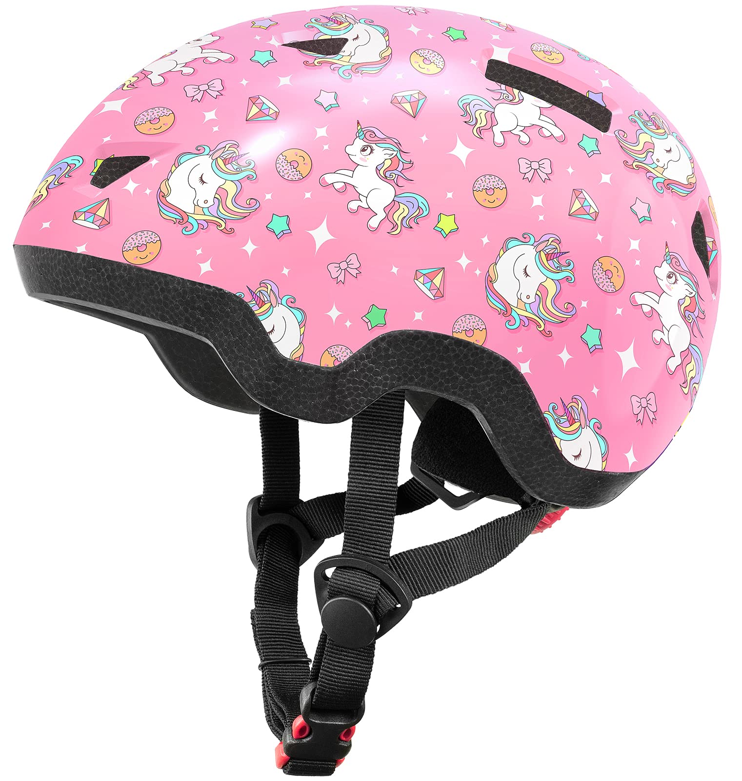 Toddler Bike Helmet For Boys And Girls, Adjustable Kids Helmets From Infant/Baby To Children, 1/2/3/4/5/6/7/8 Years Old (Unicorn