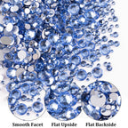Two Packs Of Flatback Rhinestones 4520 Pcs Colorful Nail Art Rhinestones Flatback Crystal Colorfulsky Blue Rhinestone With Picke