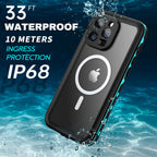 Beastek Iphone 14 Pro Waterproof Case, Tre Series Magsafe Shockproof Dustproof Ip68 Case With Built-In Screen Protector And Mag