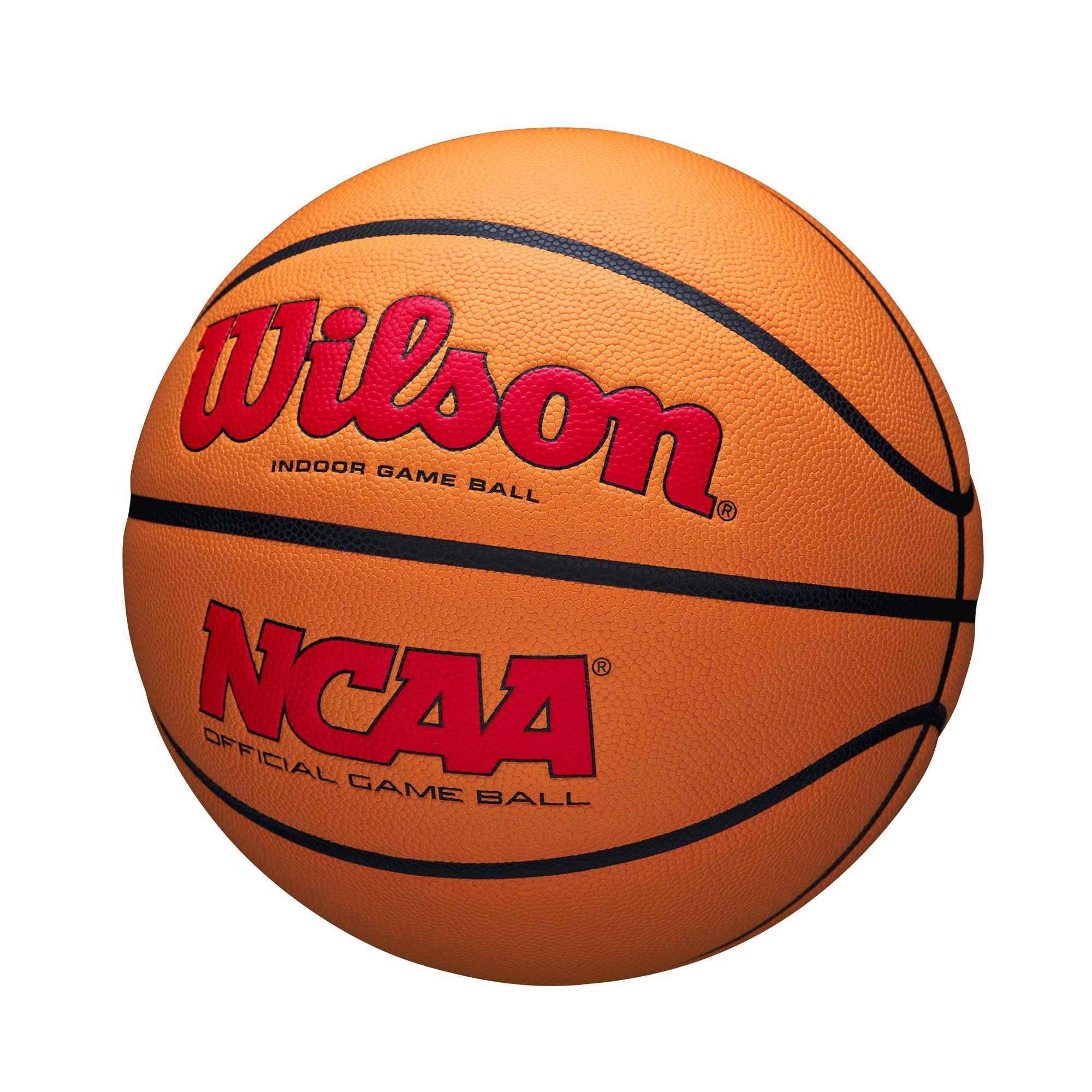 Wilson Ncaa Evo Nxt Official Indoor Game Basketball - Scarlet/Orange, Size 6-28.5''