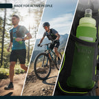 FITLY Soft Flask - (300 ml) - Shrink As You Drink Pocket Soft Water Bottle for Hydration Pack/Running Vest - Folding Water Bottl