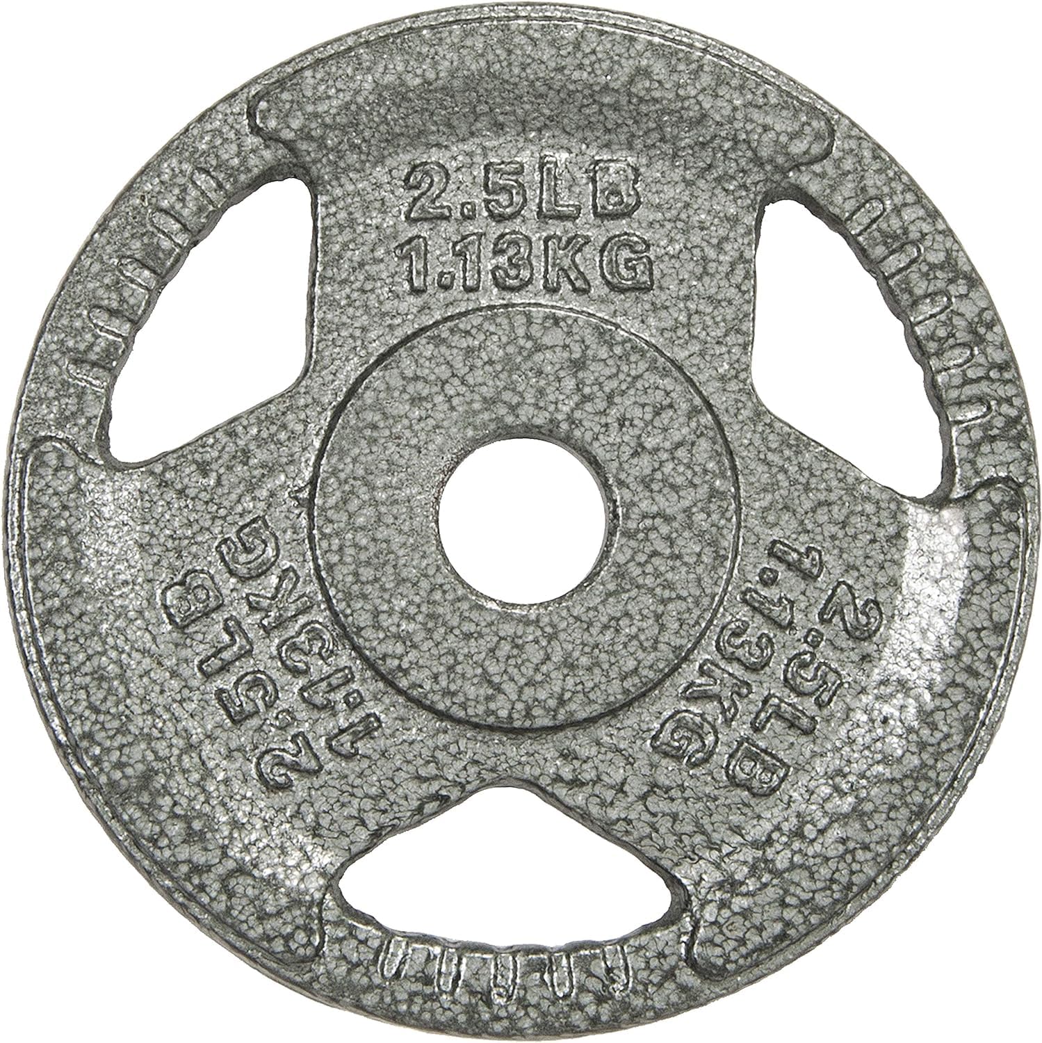Hulkfit 1-Inch Iron Plate For Strength Training, Weightlifting And Crossfit, Single (2.5 Pounds), Silver